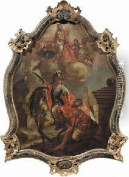 Sebastian. St Martin Oil Painting - Johann Sebastian Troger