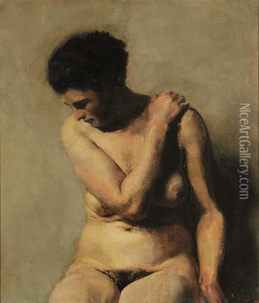 Nudo Femminile Oil Painting - Carlo Paolo Agazzi