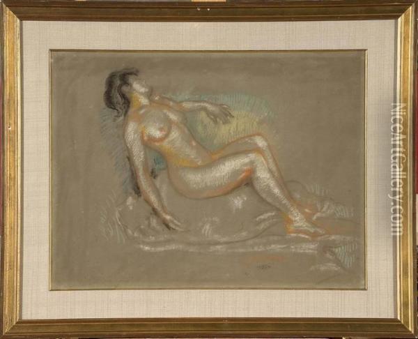 Femme Nue Allongee Oil Painting - Georges Lemmen