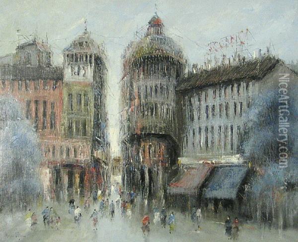 City Scene Oil Painting - Martin Rico y Ortega