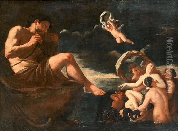 Polyphemus And Galatea Oil Painting - Johann Karl Loth