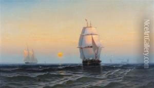 American, - Off Martha'svineyard Oil Painting - George Emerick Essig