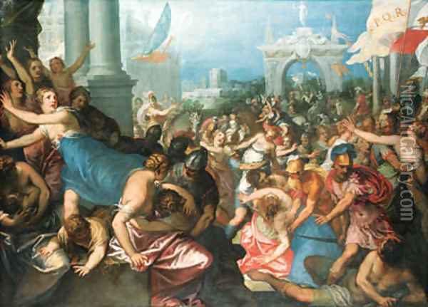 The Rape of the Sabines Oil Painting - Hans Rottenhammer