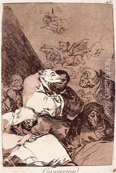 Correction Oil Painting - Francisco De Goya y Lucientes