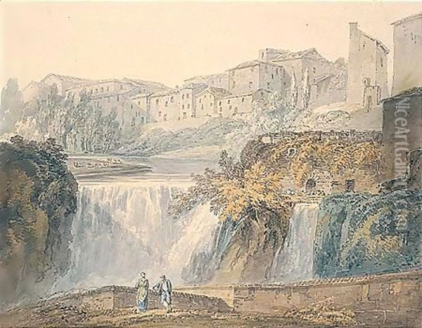 Falls Of The Anio At Tivoli Oil Painting - Joseph Mallord William Turner
