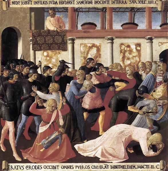 Massacre of the Innocents Oil Painting - Fra Angelico (Guido di Pietro)
