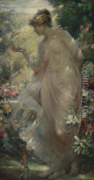 The Butterfly Oil Painting - Robert Fowler