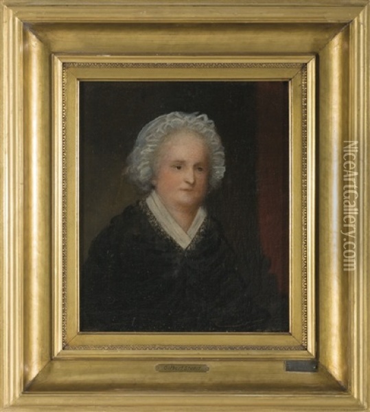 Portrait Of Martha Washington, After Stuart (+ Portrait Of George Washington; Pair) Oil Painting - Jane Stuart