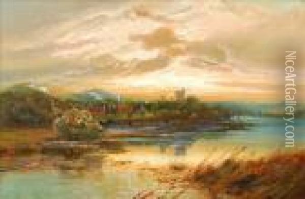 Wooton On Severn Oil Painting - Clarence Roe