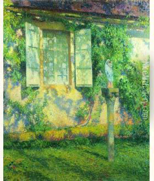 La Facade De Marquayrol Oil Painting - Henri Martin