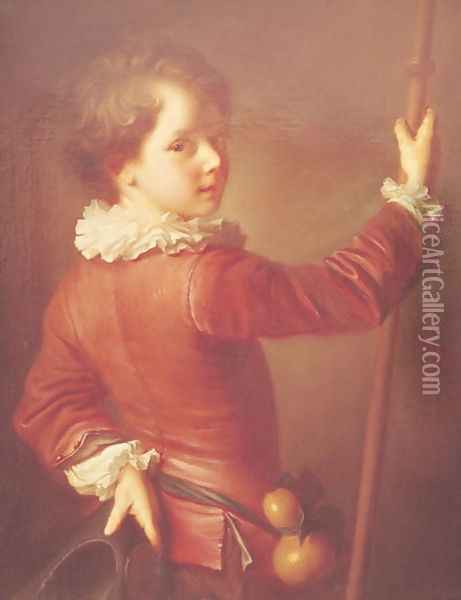 Portrait of a Young Pilgrim Oil Painting - Jean-Alexis Grimou
