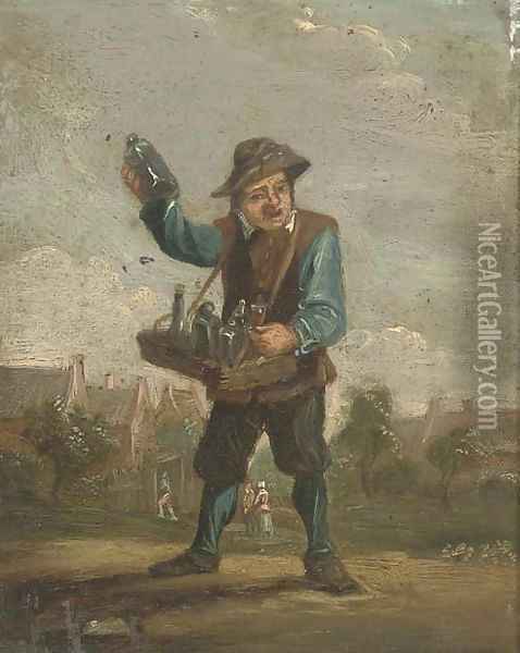 A wine seller Oil Painting - David The Younger Teniers