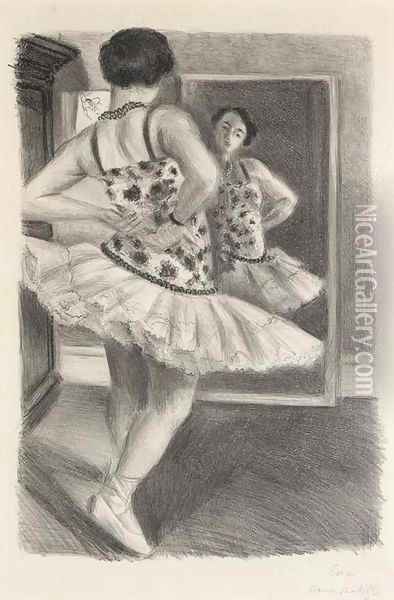 Danseuse refletee dans la Glace Oil Painting - Henri Matisse