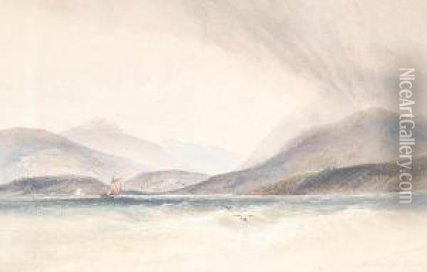 On The Water Oil Painting - George Clarkson Stanfield