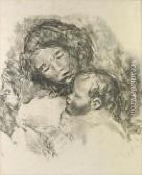 Maternite, Grande Planche Oil Painting - Pierre Auguste Renoir