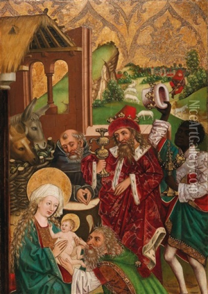 The Adoration Of The Magi Oil Painting - Wolfgang Katzheimer