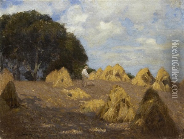 The Harvest Oil Painting - Algernon Talmage