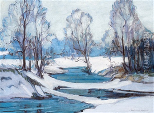 Winter Stream Oil Painting - Charles Walter Simpson