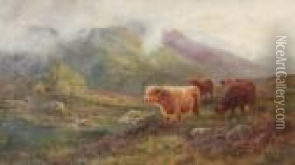In The Scottish Highlands Oil Painting - Daniel Sherrin