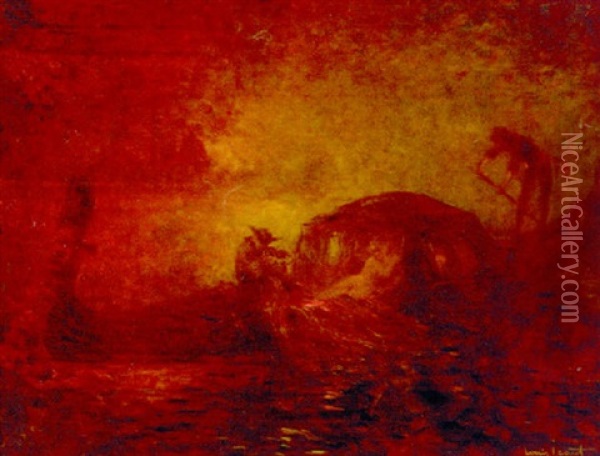 La Gondole Mysterieuse, Venice Oil Painting - Louis Icart