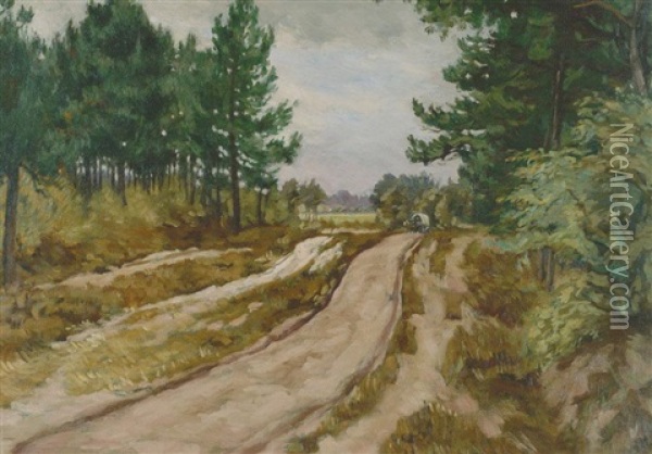 Hohlweg Im Wald Oil Painting - Edmund Massau
