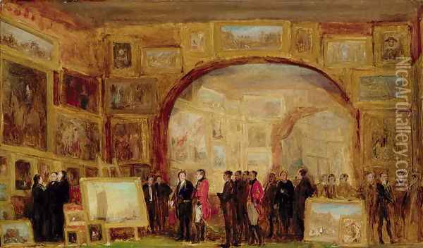 An Exhibition of Old Masters at the British Institution Oil Painting - Sir David Wilkie
