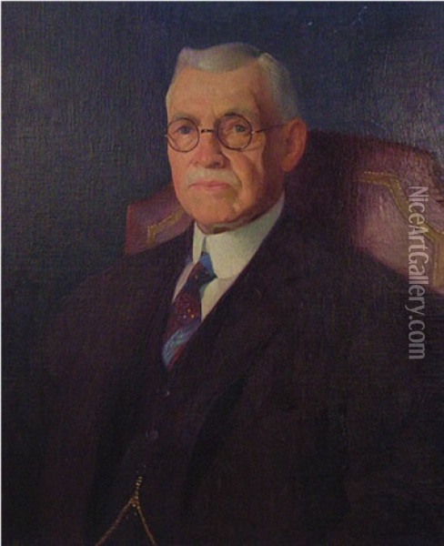 Portrait Of A Gentleman, March 1927 Oil Painting - Gerrit Albertus Beneker