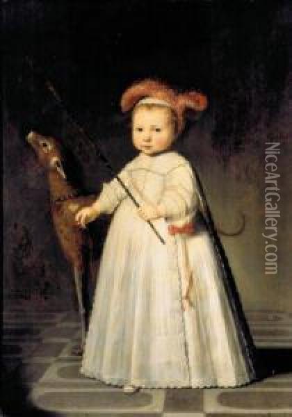 Portrait Of Dirck Alewijn, Son Of Frederick Alewijn Oil Painting - Dirck Verhaert