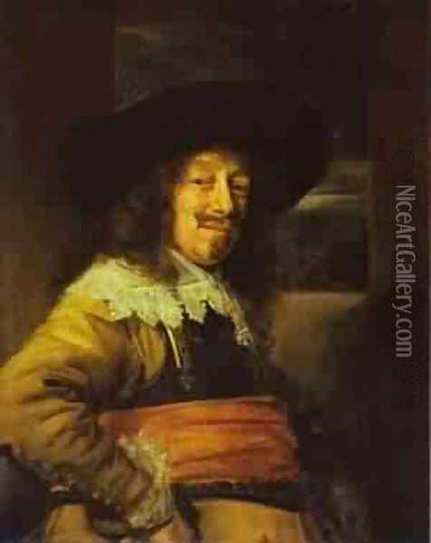 Portrait Of Young Man 1645 Oil Painting - Frans Hals