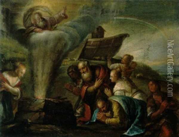 Das Dankopfer Noahs Oil Painting - Jacopo dal Ponte Bassano