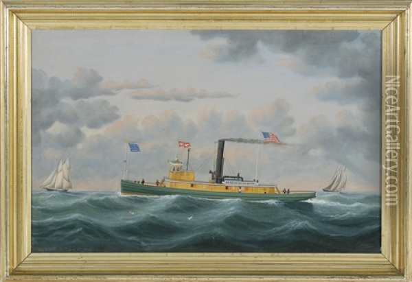 Tugboat Honeysuckle Oil Painting - William Gay Yorke