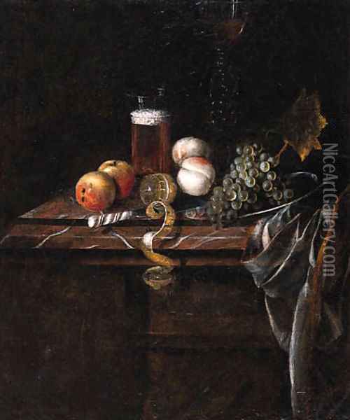 Fruits Oil Painting - Johann Georg