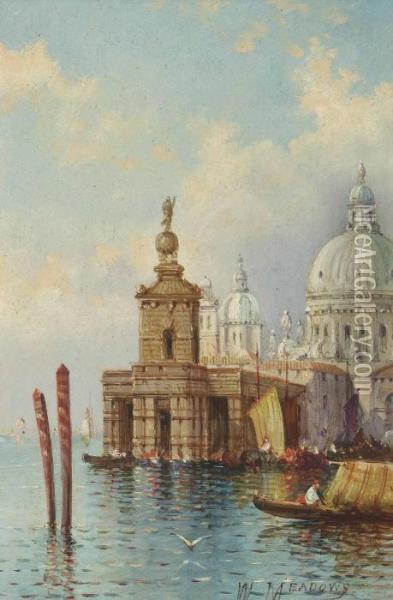 The Dogana, Venice Oil Painting - William Meadows