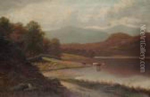 Rydal Lake, Westmoreland Oil Painting - William Mellor