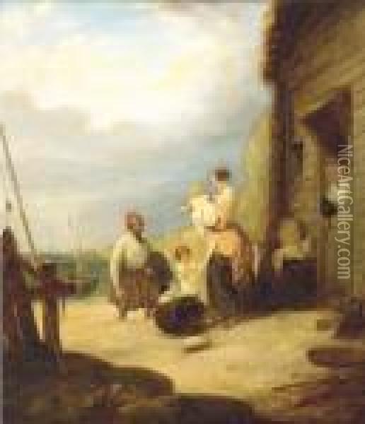 A Fisherman Returning Home From Sea Oil Painting - William Joseph Shayer