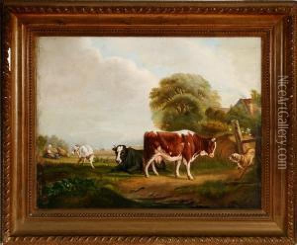 Country Life Oil Painting - Jacques Raymond Bracassat