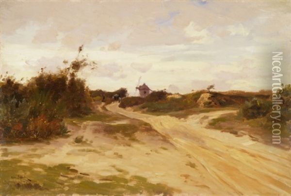 Bretonische Landschaft Oil Painting - Henri Saintin