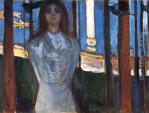 The voice 1893 Oil Painting - Edvard Munch