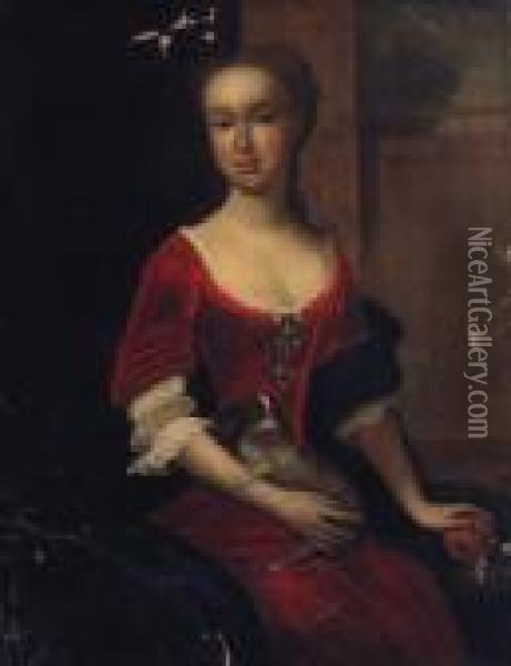 Portrait Of A Lady Oil Painting - Michael Dahl