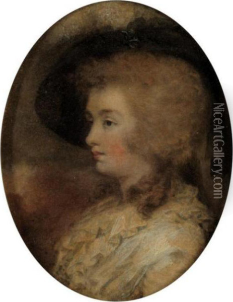 Portrait Of A Lady Oil Painting - John Downman