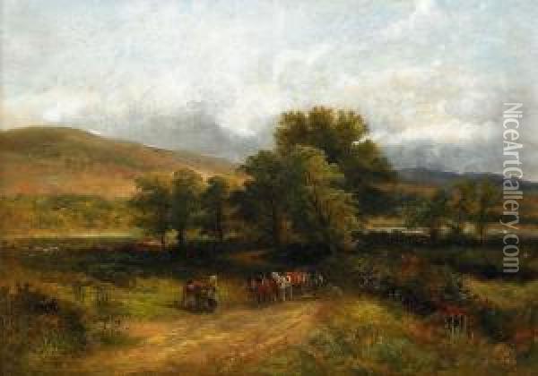 Slattlandskap Oil Painting - James Poole