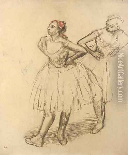 Deux danseuses 6 Oil Painting - Edgar Degas