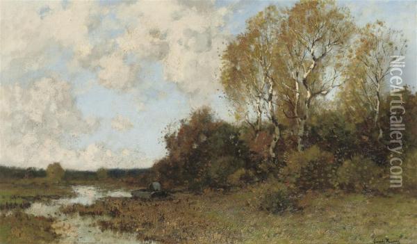 Fishing In Autumn Oil Painting - Cornelis Kuypers