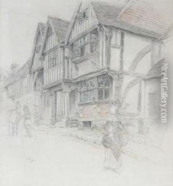 Chiddingstone.
Pastel. Oil Painting - Cecil Charles Aldin