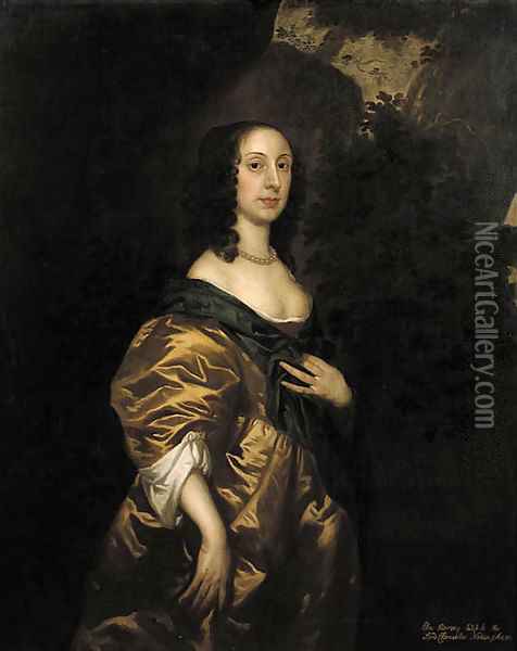 Portrait of Elisabeth Harvey, wife of Heneage Finch (circa 1647-1719) Oil Painting - Sir Peter Lely