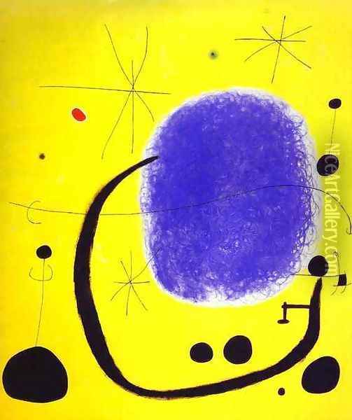 The Gold of the Azure Oil Painting - Joaquin Miro