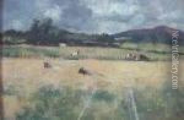 Quiet Pastures Oil Painting - Robert Gemmell Hutchison