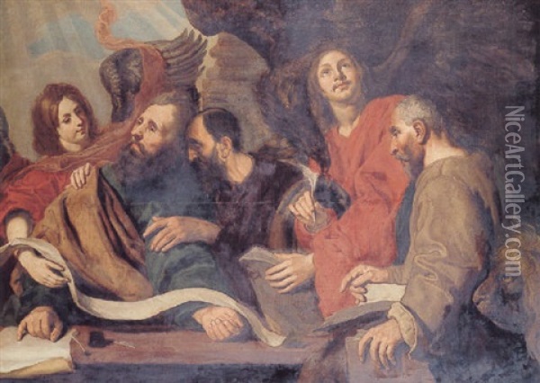 The Four Evangelists Oil Painting - Pieter Claesz Soutman