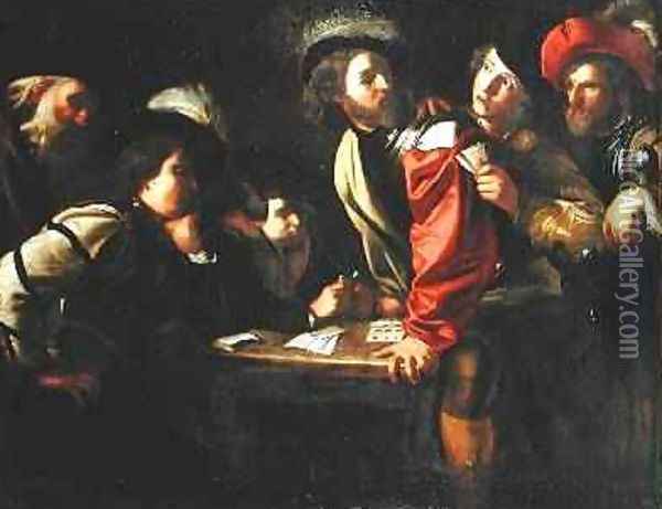 Soldiers Playing Cards Oil Painting - Bartolomeo Manfredi