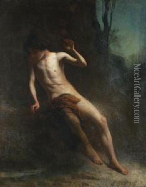 Narcissus Oil Painting - William Sartain